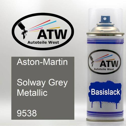 Aston-Martin, Solway Grey Metallic, 9538: 400ml Sprühdose, von ATW Autoteile West.